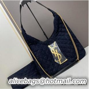 Top Quality SAINT LAURENT SHOPPING Denim bag Y203434 darkblue