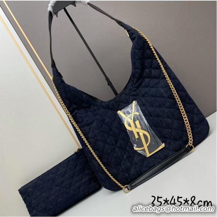 Top Quality SAINT LAURENT SHOPPING Denim bag Y203434 darkblue