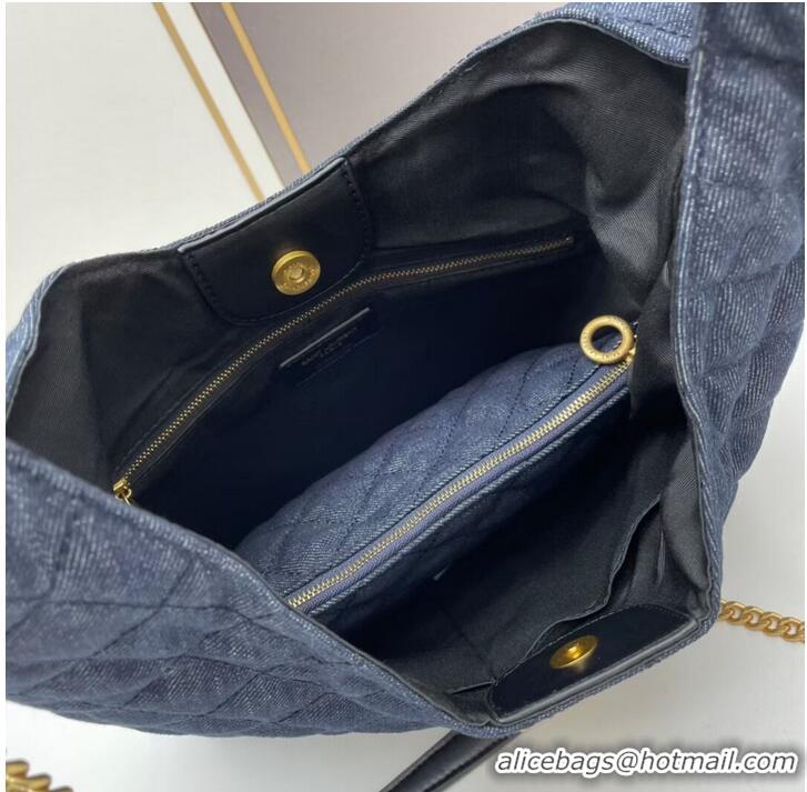 Top Quality SAINT LAURENT SHOPPING Denim bag Y203434 darkblue