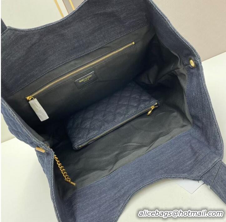 Affordable Price SAINT LAURENT SHOPPING Denim bag Y205320 dark blue