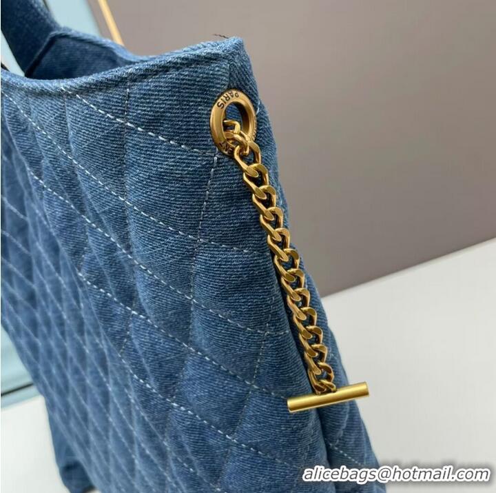 Promotional SAINT LAURENT SHOPPING Denim bag Y205321 blue