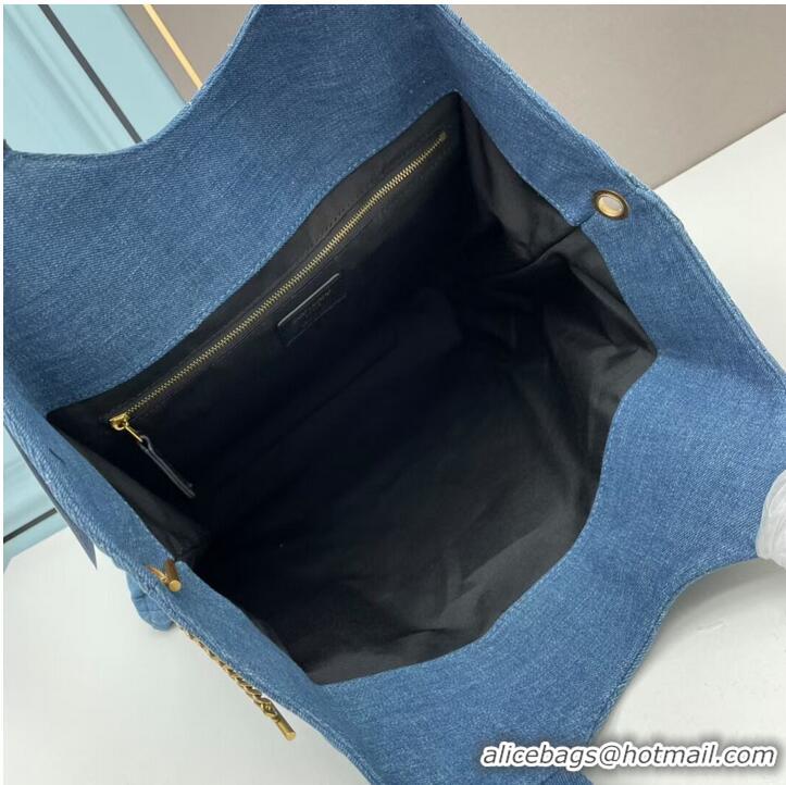 Promotional SAINT LAURENT SHOPPING Denim bag Y205321 blue