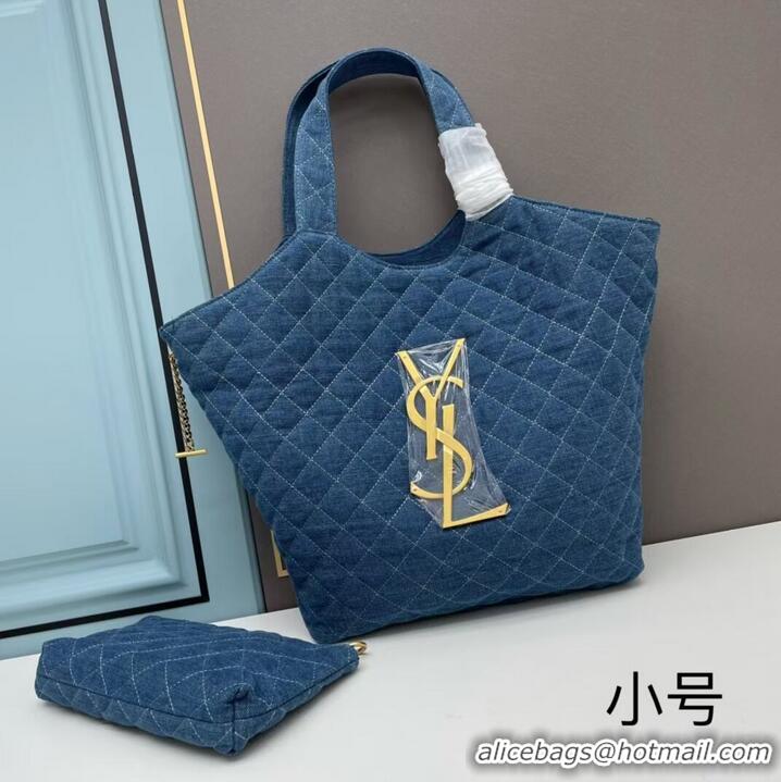 Promotional SAINT LAURENT SHOPPING Denim bag Y205321 blue