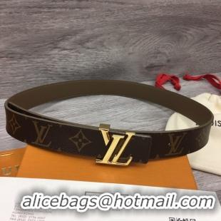 Pretty Style Louis Vuitton calf leather 35MM BELT M0454S