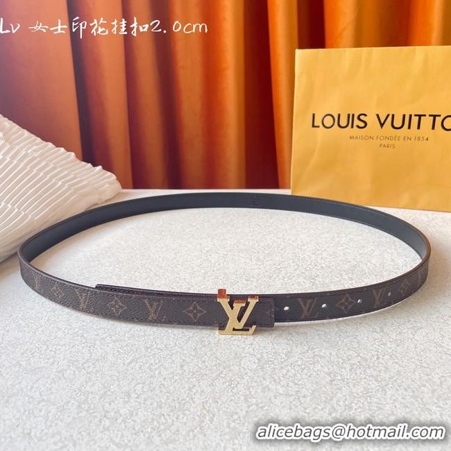 Sumptuous Louis Vuitton calf leather 20MM BELT M0464S