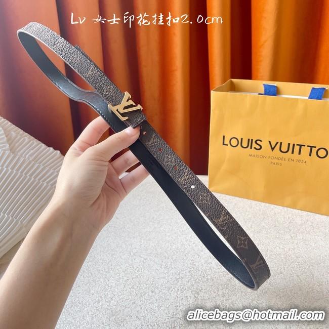 Sumptuous Louis Vuitton calf leather 20MM BELT M0464S