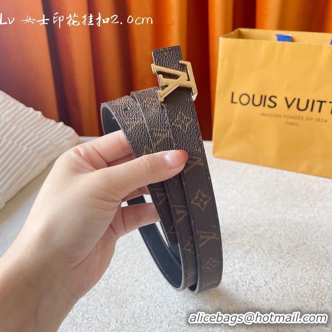 Sumptuous Louis Vuitton calf leather 20MM BELT M0464S