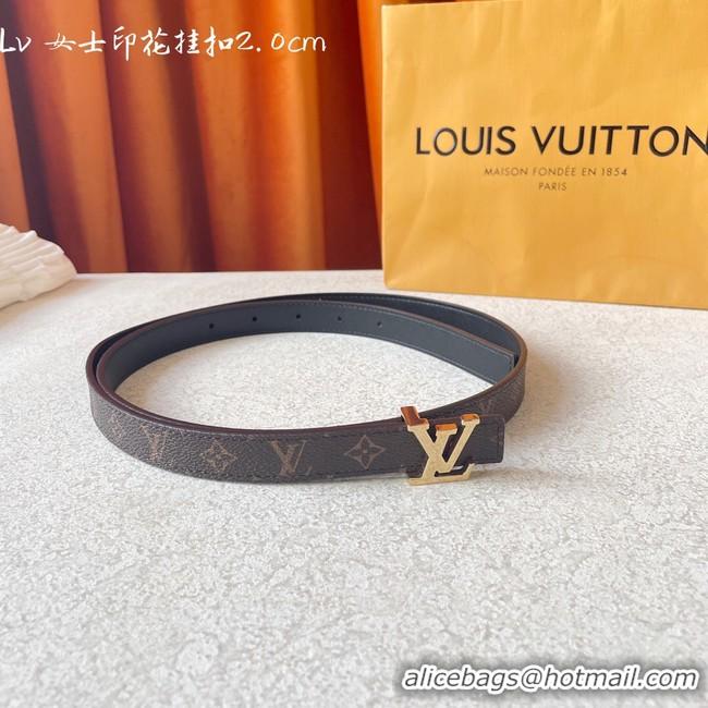 Sumptuous Louis Vuitton calf leather 20MM BELT M0464S