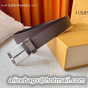 Sophisticated Louis Vuitton 35MM Leather Belt 7098-3