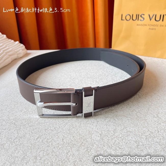 Sophisticated Louis Vuitton 35MM Leather Belt 7098-3