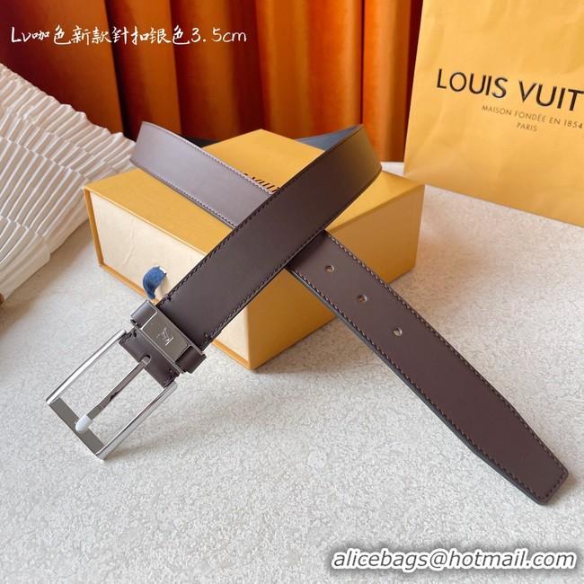 Sophisticated Louis Vuitton 35MM Leather Belt 7098-3