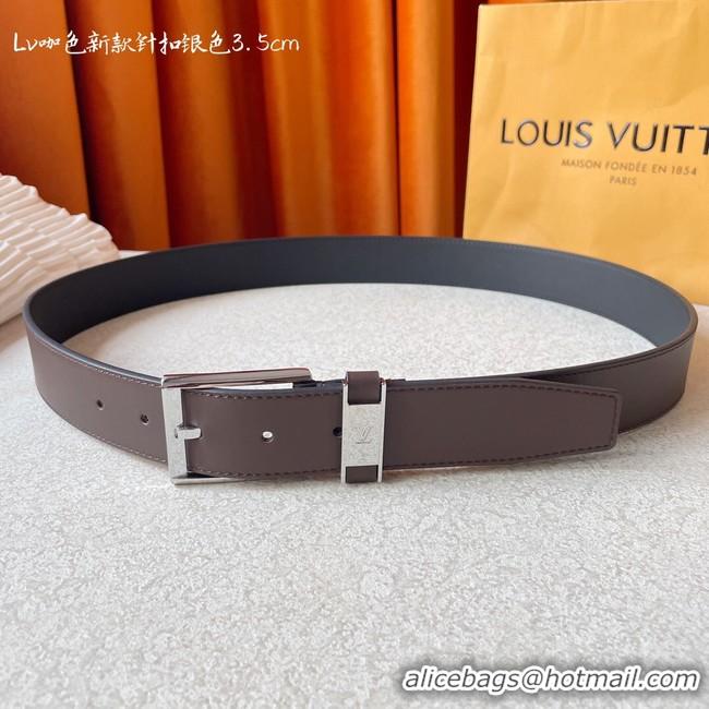 Sophisticated Louis Vuitton 35MM Leather Belt 7098-3