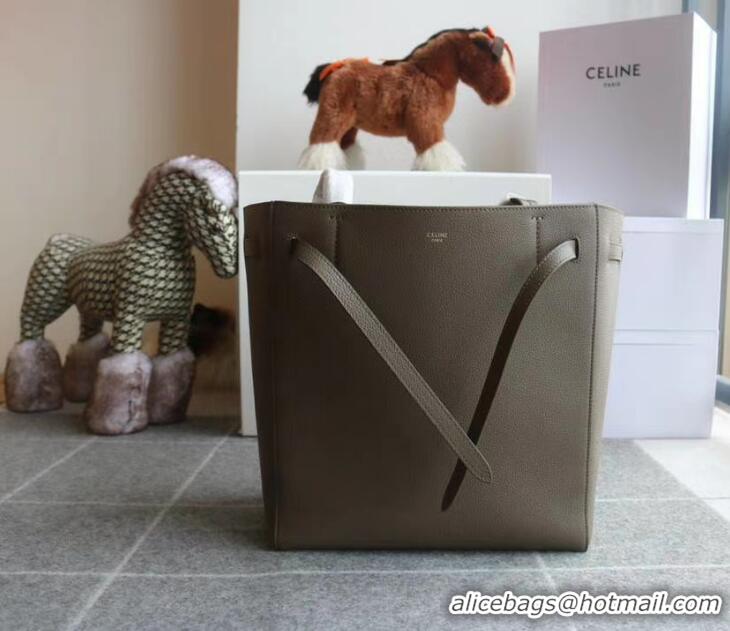 Top Grade Celine Small Cabas Phantom Bag in Grained Calfskin 401801 Taupe