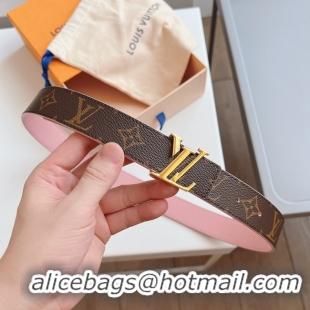 Charming Louis Vuitton 30MM Leather Belt 7109-15