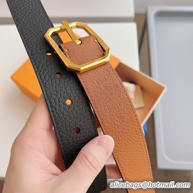 Luxury Cheap Louis Vuitton 35MM Leather Belt 7110-1