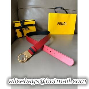 Elegant Fendi Leather Belt 34MM 2771