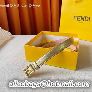 Top Quality Fendi Leather Belt 20MM 2774