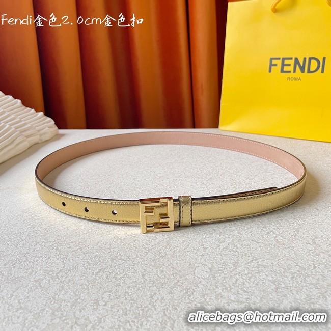 Top Quality Fendi Leather Belt 20MM 2774