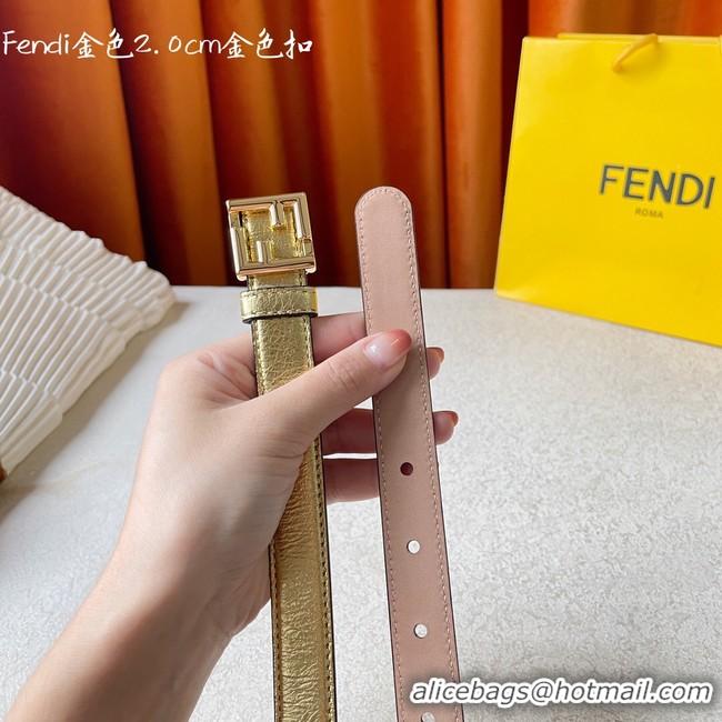 Top Quality Fendi Leather Belt 20MM 2774