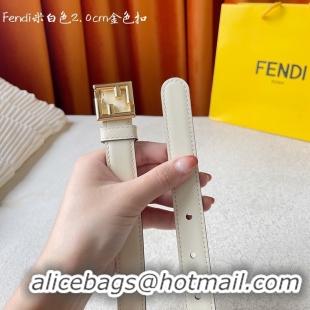 Good Quality Fendi Leather Belt 20MM 2775