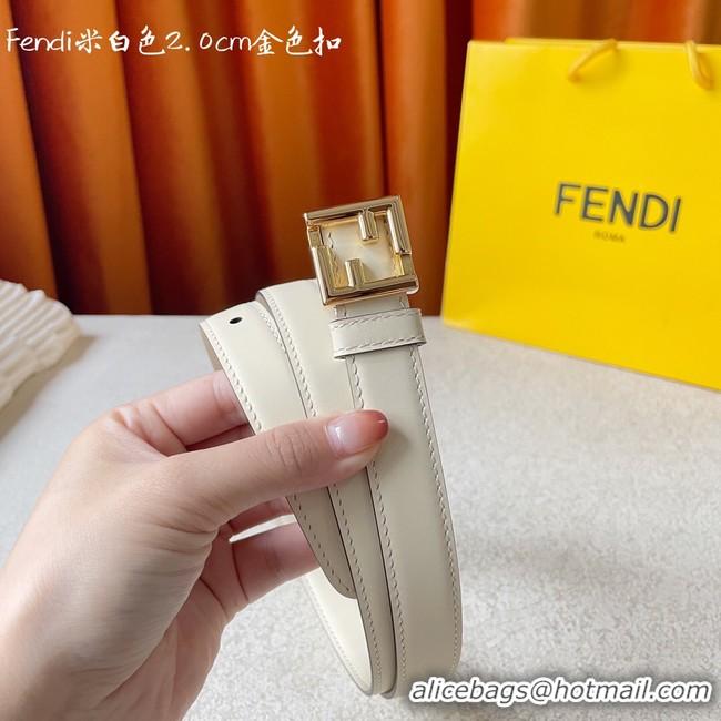 Good Quality Fendi Leather Belt 20MM 2775