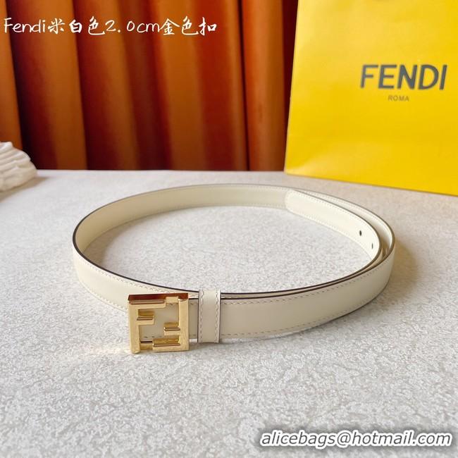 Good Quality Fendi Leather Belt 20MM 2775