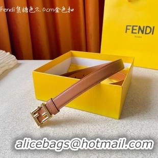 Perfect Fendi Leather Belt 20MM 2777