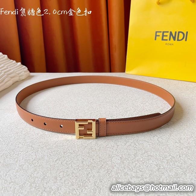 Perfect Fendi Leather Belt 20MM 2777