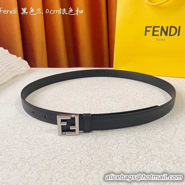 Good Looking Fendi Leather Belt 20MM 2779