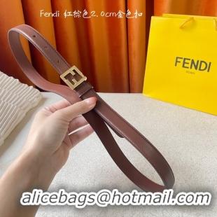 Luxury Fendi Leather Belt 20MM 2783