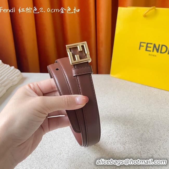 Luxury Fendi Leather Belt 20MM 2783