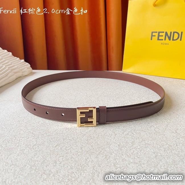 Luxury Fendi Leather Belt 20MM 2783