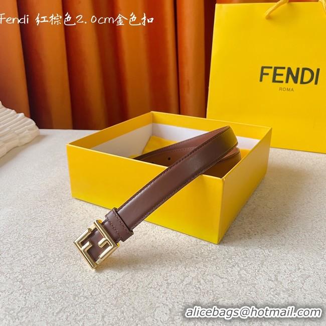 Luxury Fendi Leather Belt 20MM 2783