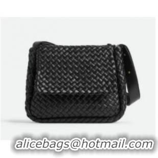 Promotional Bottega Veneta Small padded intreccio leather shoulder bag 709418 black