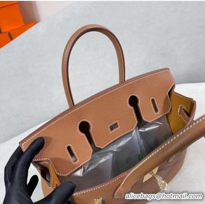 Buy Inexpensive Hermes Original Togo Leather HB30O brown