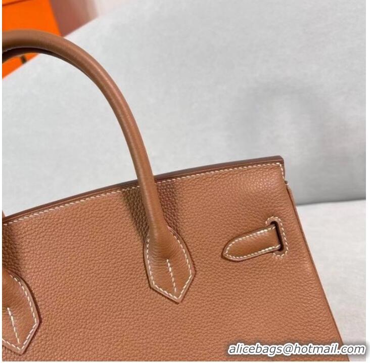 Buy Inexpensive Hermes Original Togo Leather HB30O brown