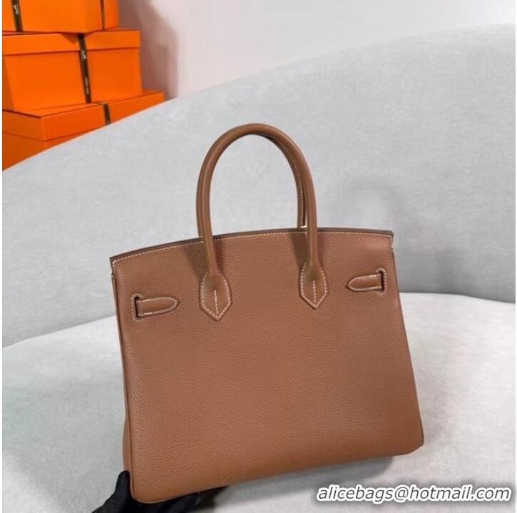 Buy Inexpensive Hermes Original Togo Leather HB30O brown