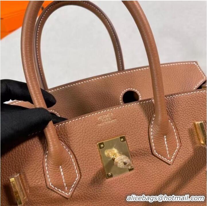 Buy Inexpensive Hermes Original Togo Leather HB30O brown