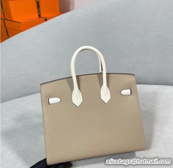 Reasonable Price Hermes Original Togo Leather HB30O light gray&white