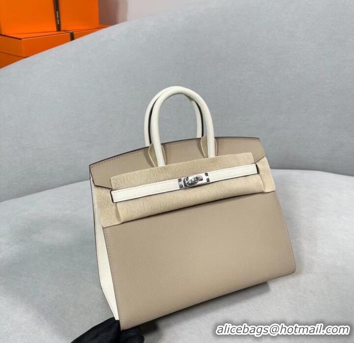 Reasonable Price Hermes Original Togo Leather HB30O light gray&white