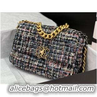 Famous Brand CHANEL 19 HANDBAG Cotton Tweed AS1160 multicolour