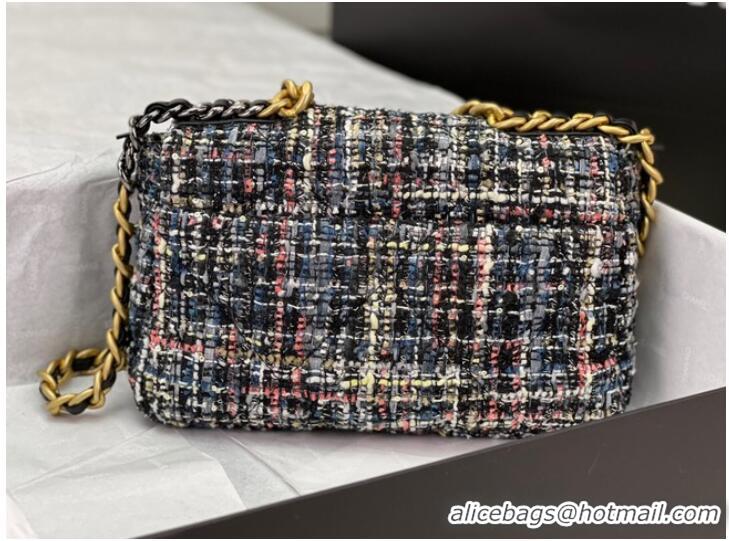 Famous Brand CHANEL 19 HANDBAG Cotton Tweed AS1160 multicolour