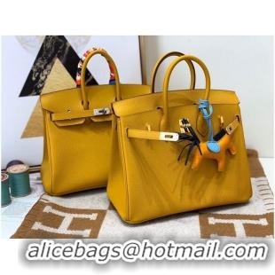 Super Quality Hermes Birkin Bag Original Epsom Leather 30CM 17825 Amber Yellow