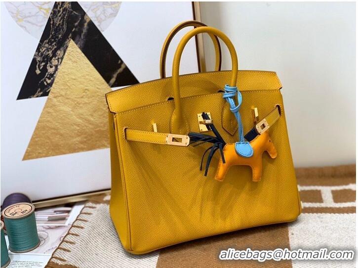 Super Quality Hermes Birkin Bag Original Epsom Leather 30CM 17825 Amber Yellow