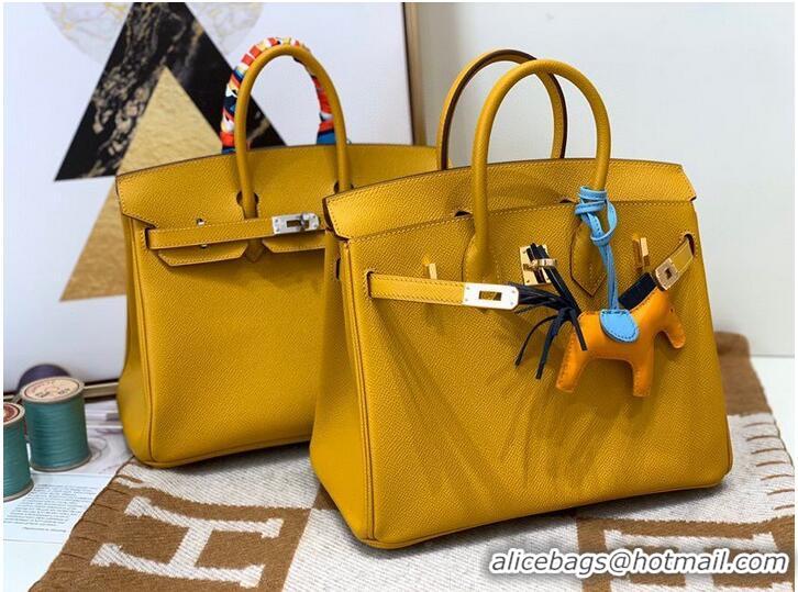 Super Quality Hermes Birkin Bag Original Epsom Leather 30CM 17825 Amber Yellow