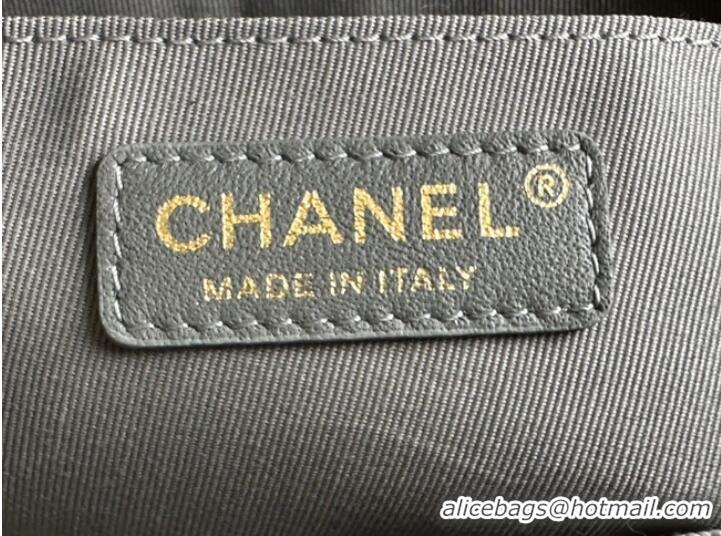 Reasonable Price CHANEL FLAP BAG Lambskin & Gold-Tone Metal AS2563 gray