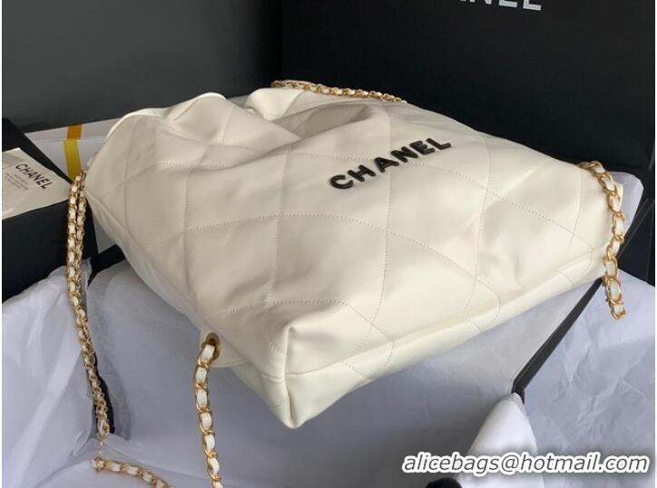 New Fashion LARGE BACK PACK CHANEL 22 AS3313 WHITE&BLACK