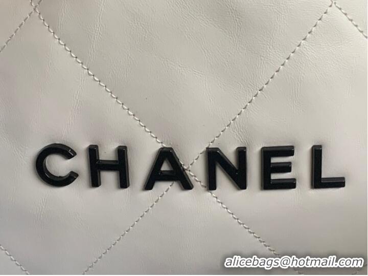 New Fashion LARGE BACK PACK CHANEL 22 AS3313 WHITE&BLACK