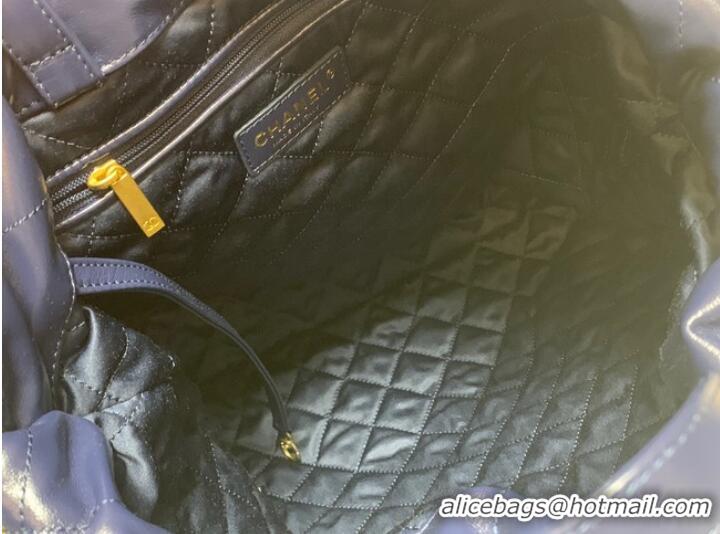 Promotional LARGE BACK PACK CHANEL 22 AS3313 DARK BLUE&GOLD