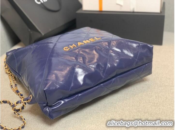 Promotional LARGE BACK PACK CHANEL 22 AS3313 DARK BLUE&GOLD